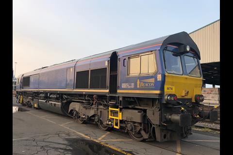 Three EMD Class 66 locomotives currently used in Sweden are to be leased from Beacon Rail Leasing by GB Railfreight for use in the UK.